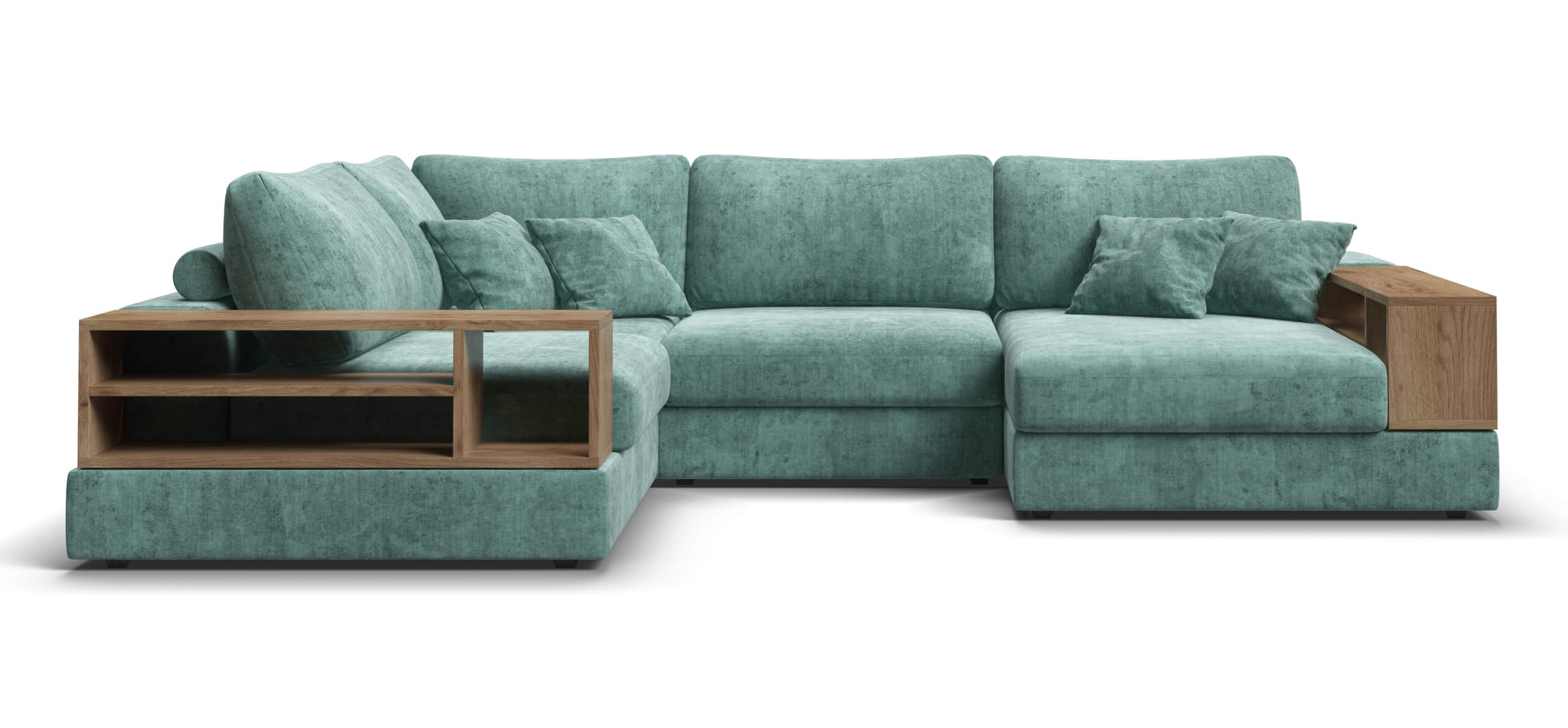П-образный диван-кровать boss modool шенилл gloss минт