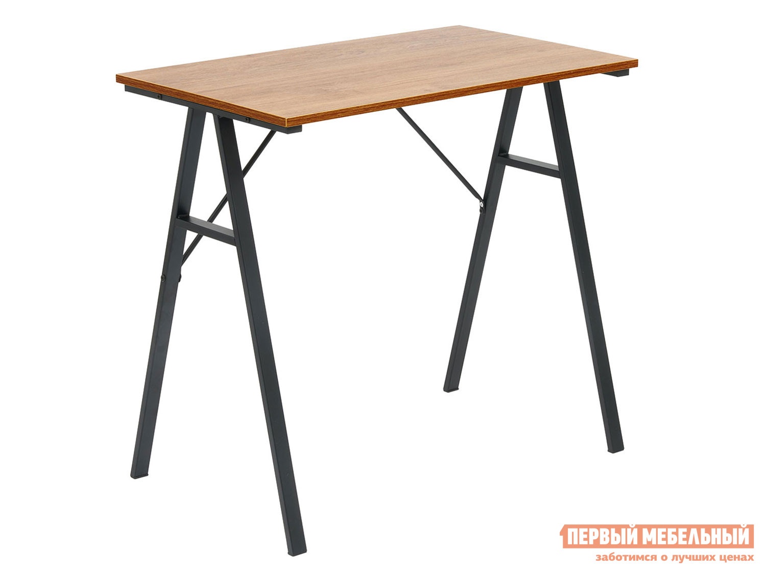 Письменный стол wd-01 коричневый, лдсп черный, металл preview 1