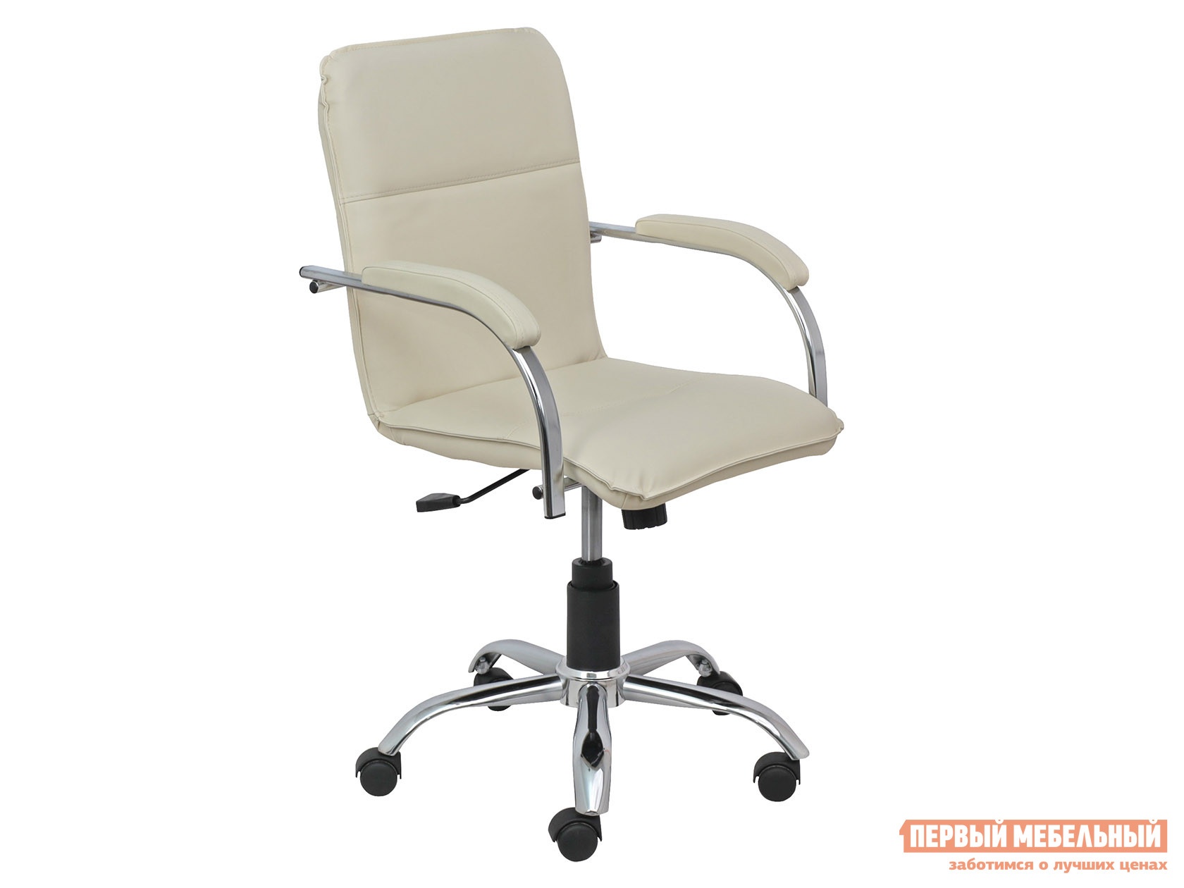 Офисное кресло samba aks-2 кремовый, экокожа, мягкие preview 1