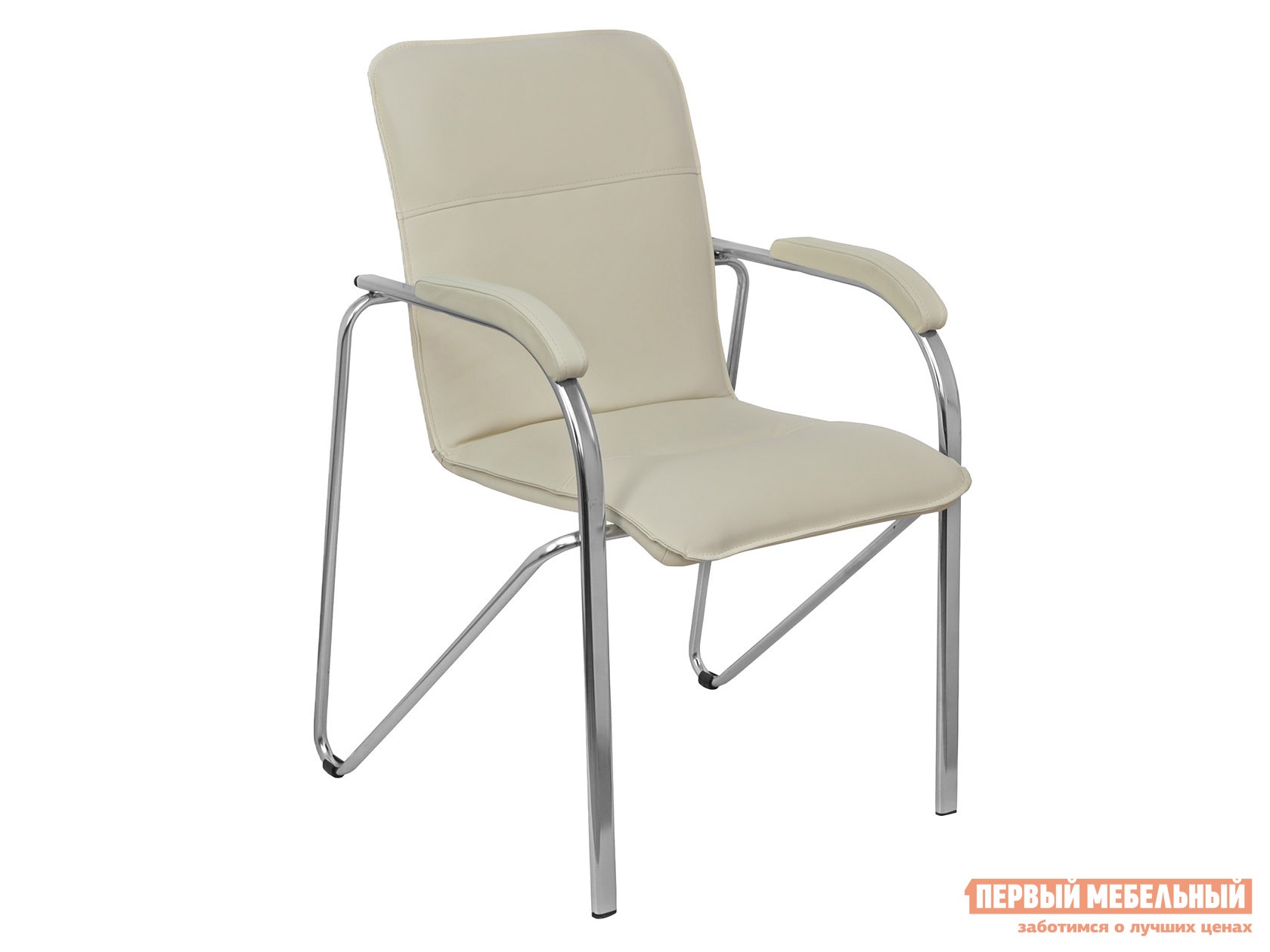 Офисный стул samba aks-1 кремовый, экокожа, мягкие preview 1
