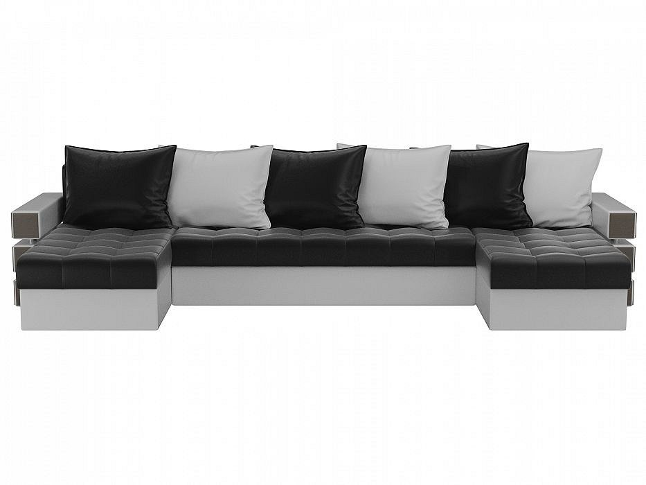 П-образный диван венеция экокожа коричневый бежевый preview 1