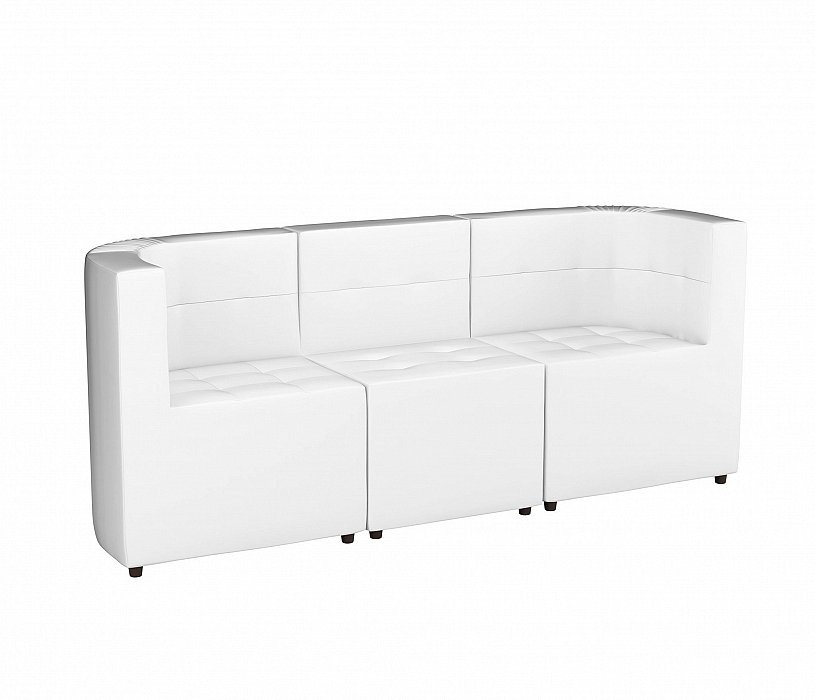 Модульный диван комплект домино экокожа белый preview 1